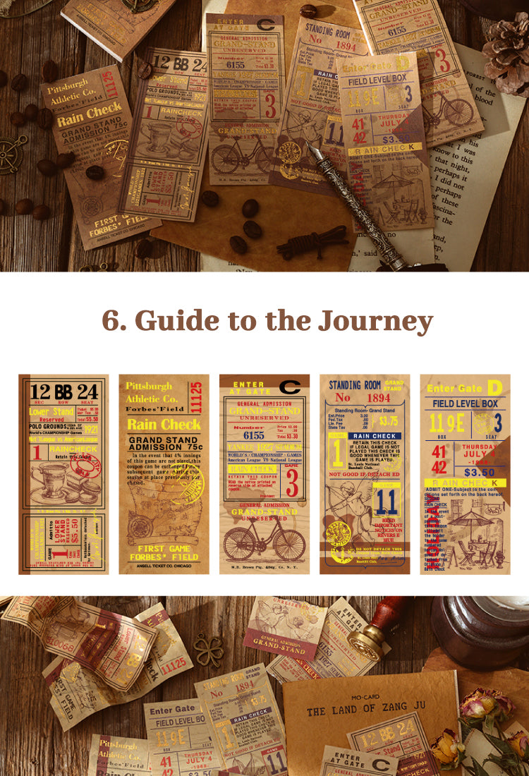5Bill Traveler Retro Journal Decorative Bill Book14