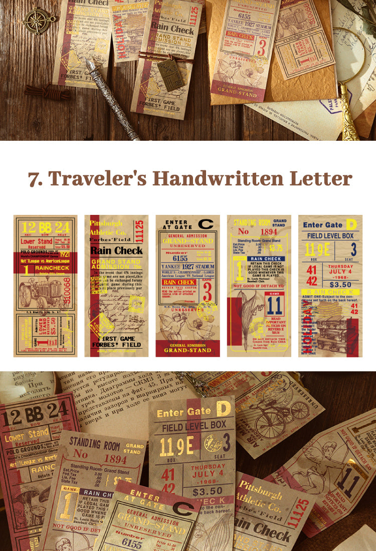 5Bill Traveler Retro Journal Decorative Bill Book15