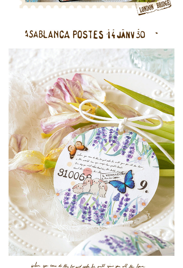 5Blossom Wonderland Vintage Watercolor Floral Washi Tape4