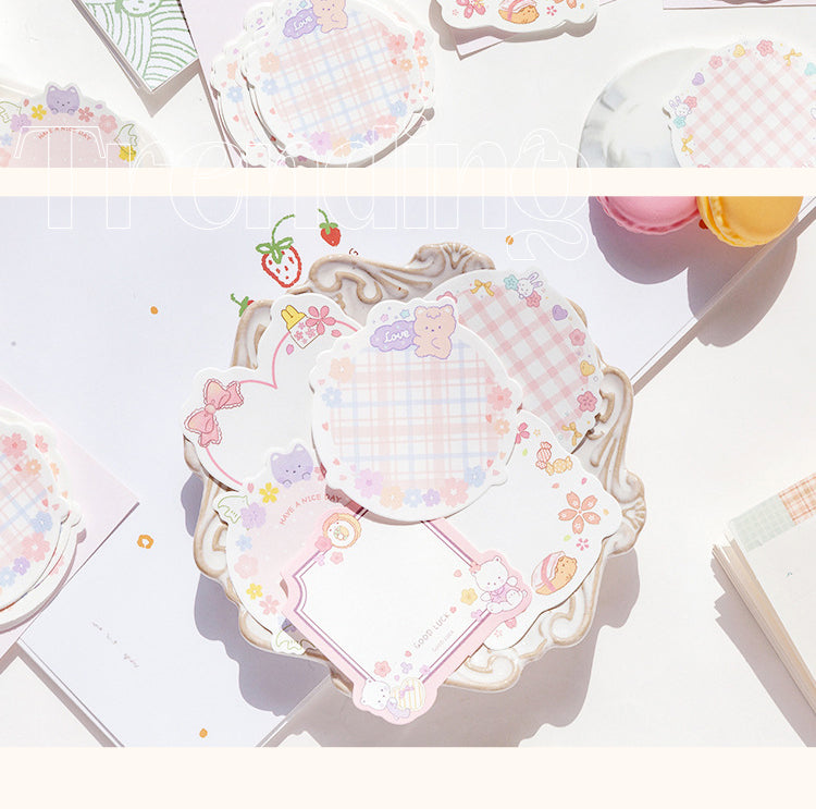 5Blossoming Cherry Kawaii Message Memo Note Paper2