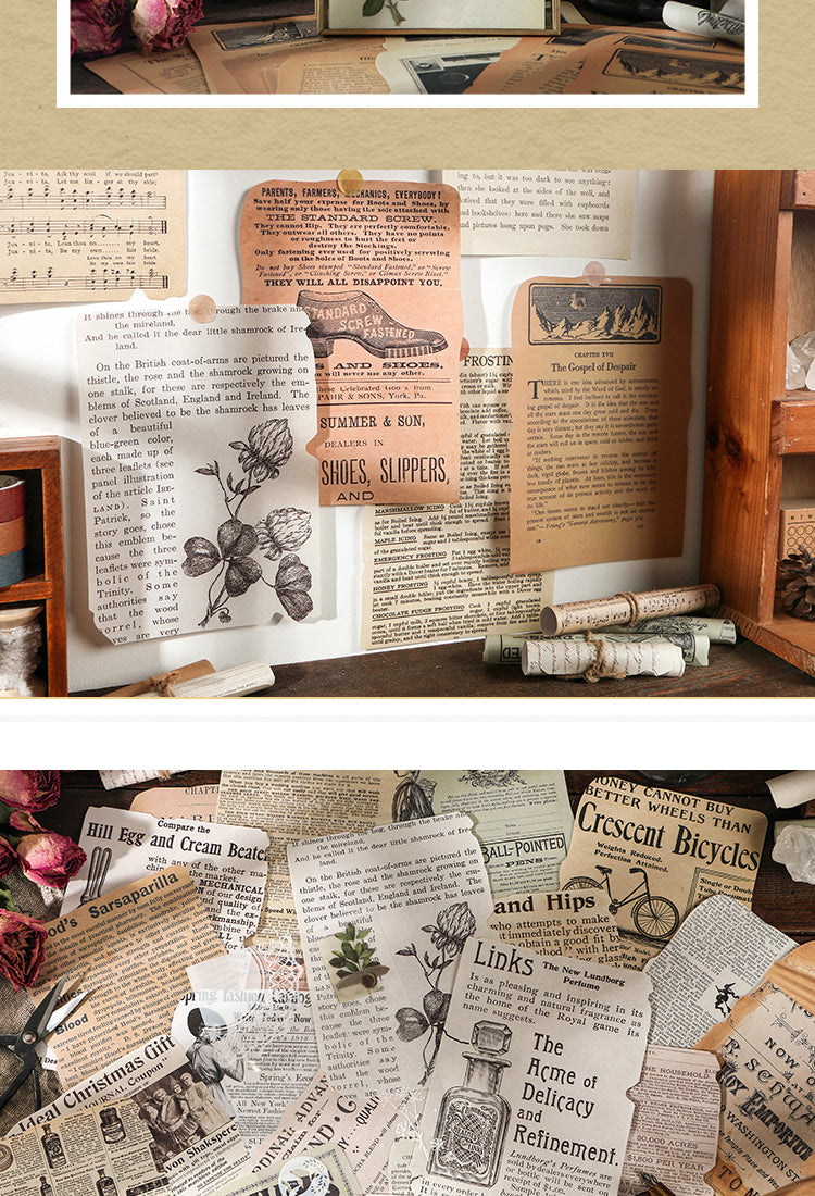 Book Collection Retro DIY Scrapbook Paper Pack - Art Journal