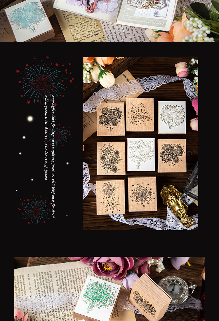 5Brilliant Fireworks Wooden Rubber Stamp2