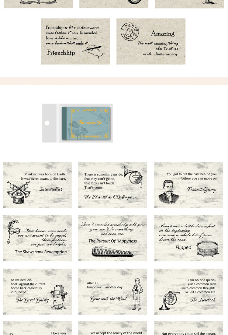 5Chapter of Memories Mini Retro English Memo Pad19