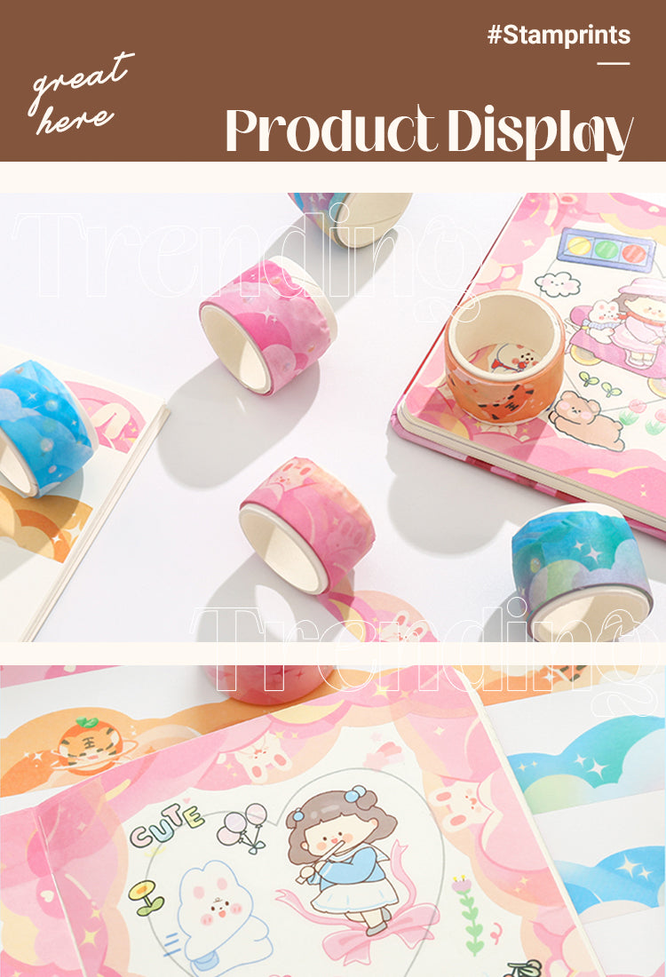 5Colorful Clouds Scenery Washi Tape1