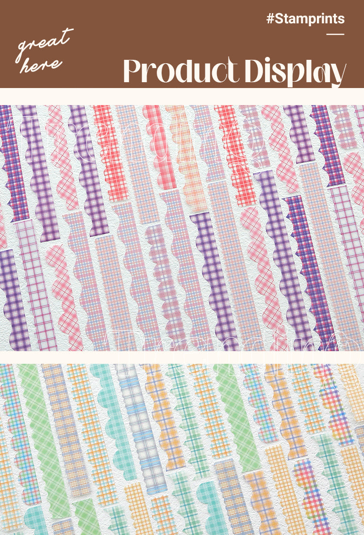 5Creative Colorful Plaid Border Washi Sticker Pack1