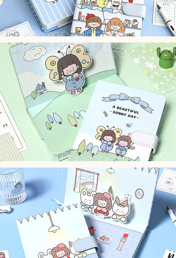 5Cute Cartoon 3D Title Page Hardcover Diary2