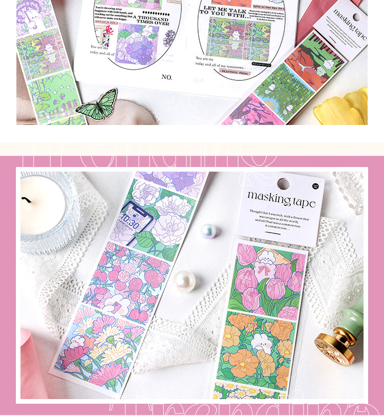 5Cute Cartoon Rabbit Long Strip Adhesive Sticker2