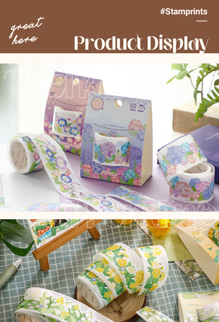 5Cute Floral Decorative Border Washi Tape1