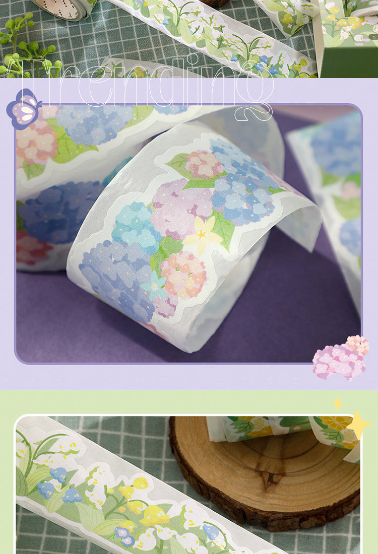 5Cute Floral Decorative Border Washi Tape2