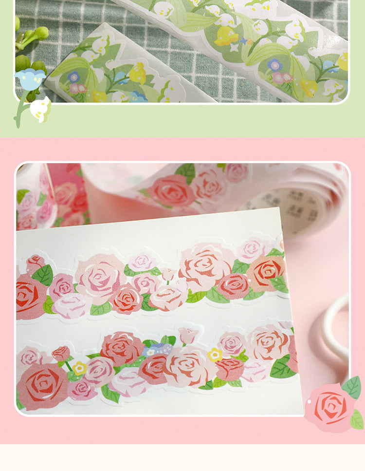 5Cute Floral Decorative Border Washi Tape3