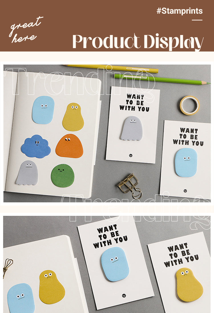 5Cute Jelly Bean Message Sticky Note1