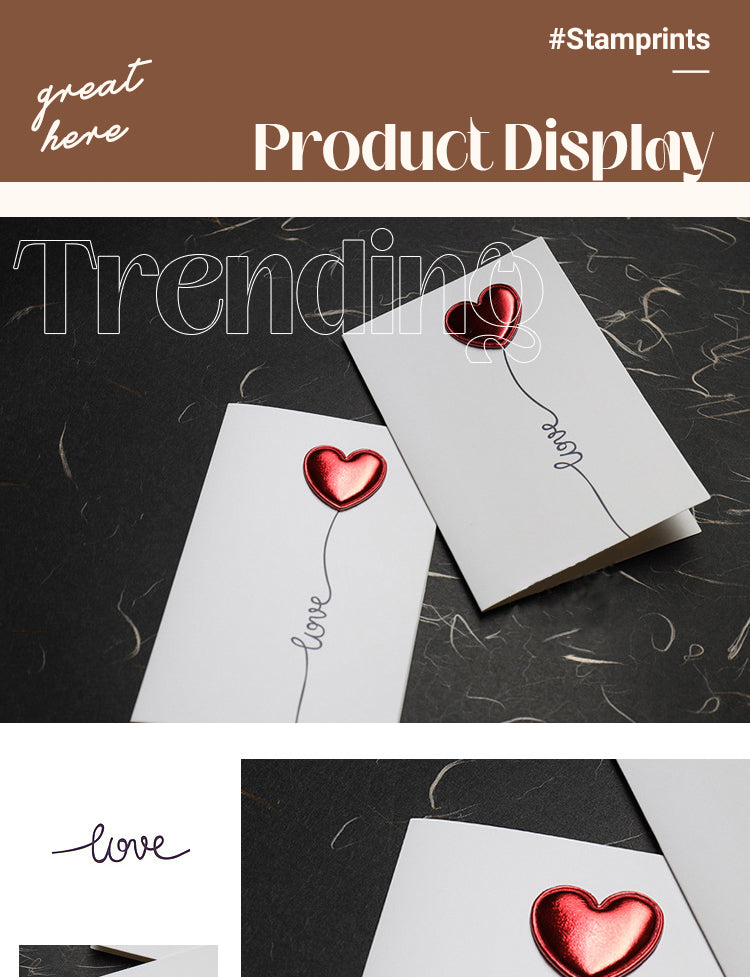 5DIY Leather Heart 3D I Love You Valentine's Day Card1