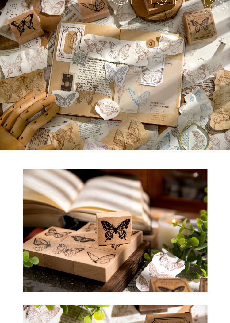 5Details of 12 Butterfly Themed Rubber Stamps4