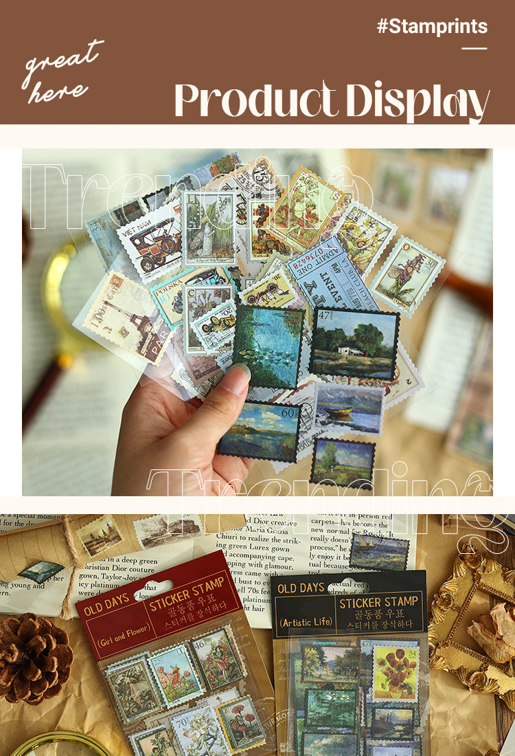 5Details of Old Days Messenger Retro Stamp Journal Sticker1