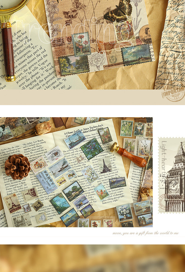 5Details of Old Days Messenger Retro Stamp Journal Sticker3