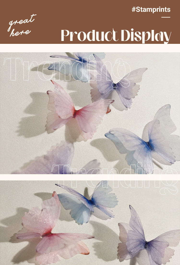 5Dream Translucent Double Layer Decorative Butterfly1