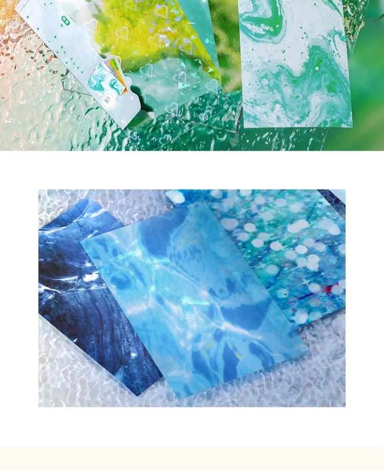 5Fantasy Glitter Background Decoration Washi PET Sticker Pack10
