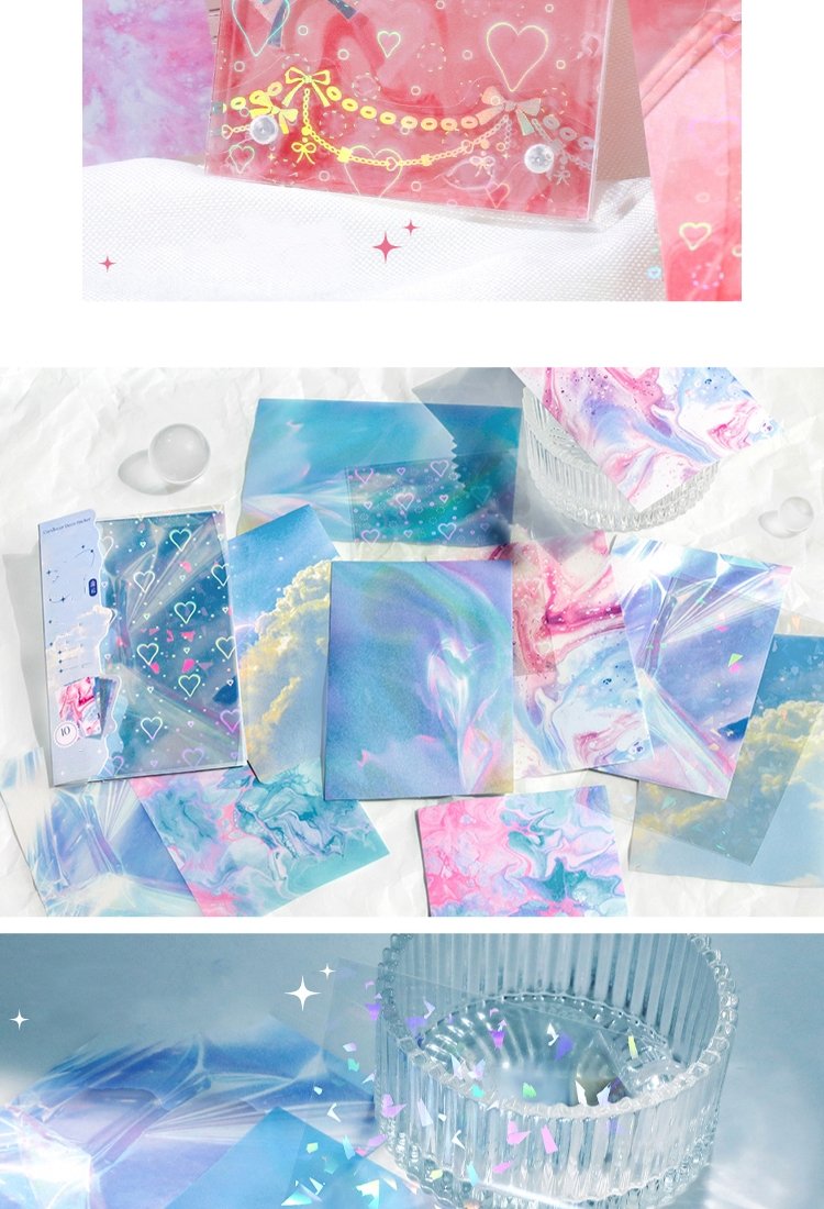 5Fantasy Glitter Background Decoration Washi PET Sticker Pack4