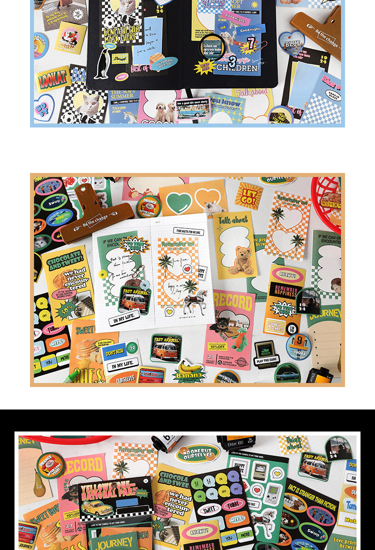 Sticker - Florida Paradise Adhesive Sticker Background Paper Scrapbook Paper Pack