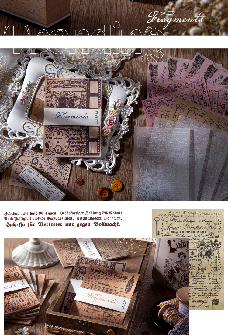 5Fragments of Broken Words Retro Scrapbook Paper3