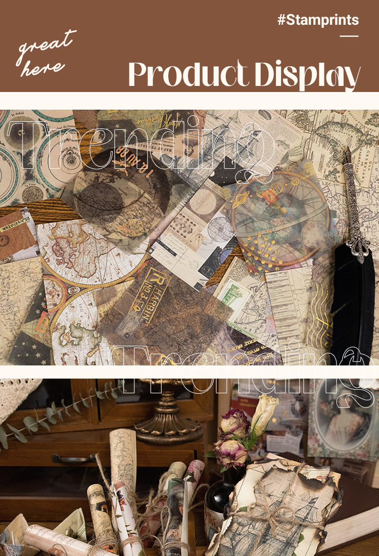 Material Paper - Memoirs of The Century Retro Journal Scrapbook Paper Pack