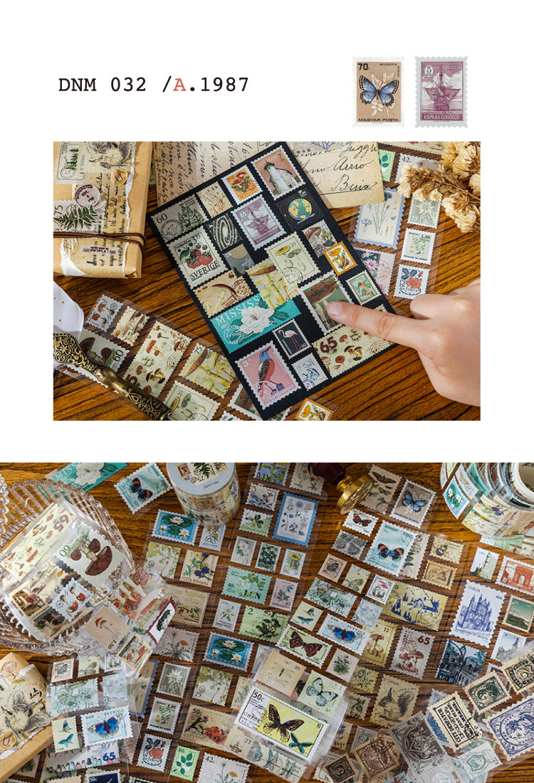 5Nature Post Office Vintage Stamp Sticker Roll4