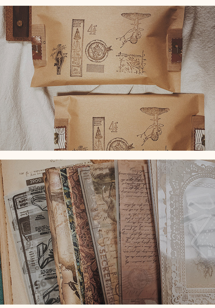 5Product Display of Bruges Street Shop Vintage Pattern Stamp Material Paper Pack_02