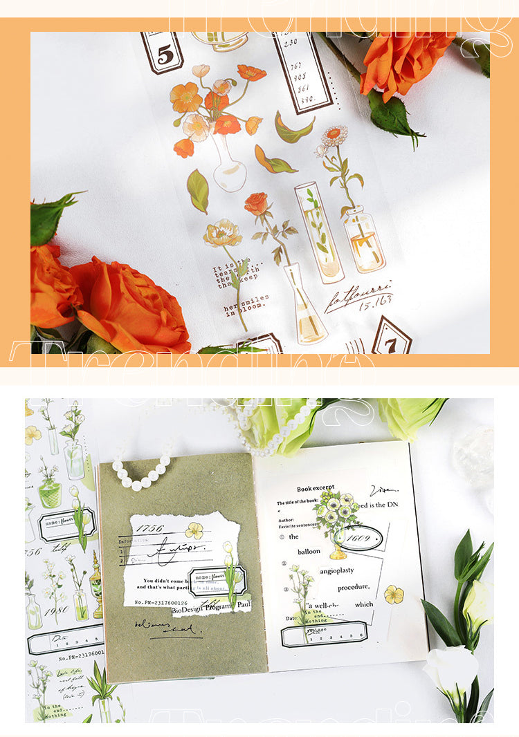 5Product Display of Clear Floral Long Strip PET Sticker_03