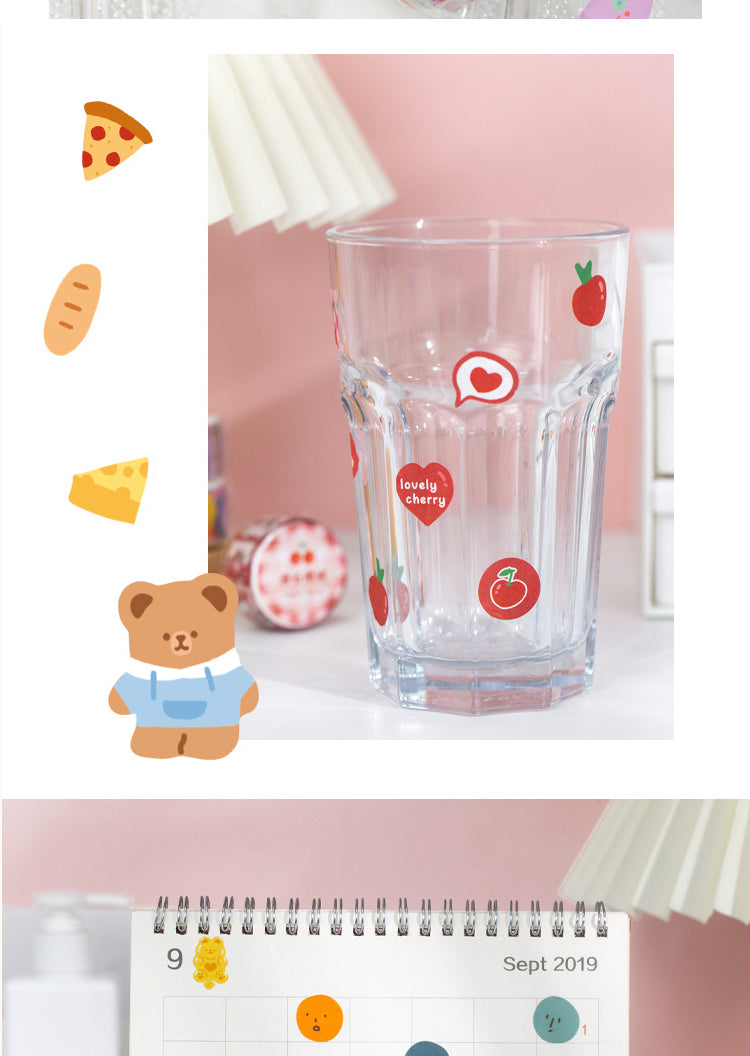 5Product Display of Cute Cartoon Bear Flower Roll Sticker 6