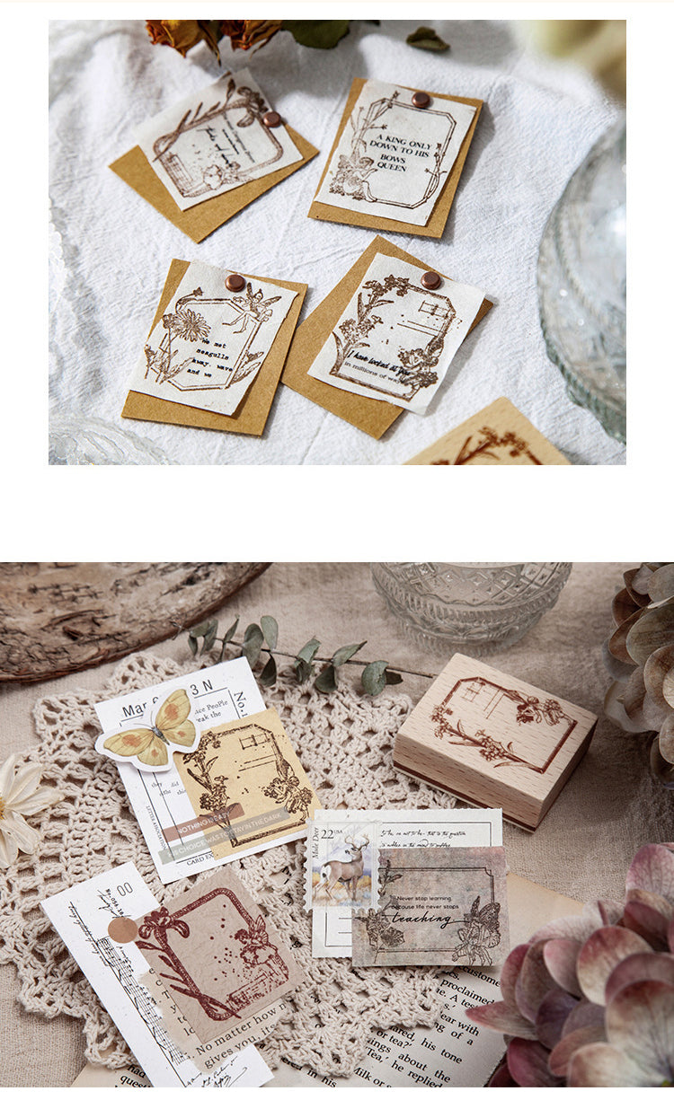 5Product Display of Cute Forest Elf Frame Wooden Rubber Stamp2