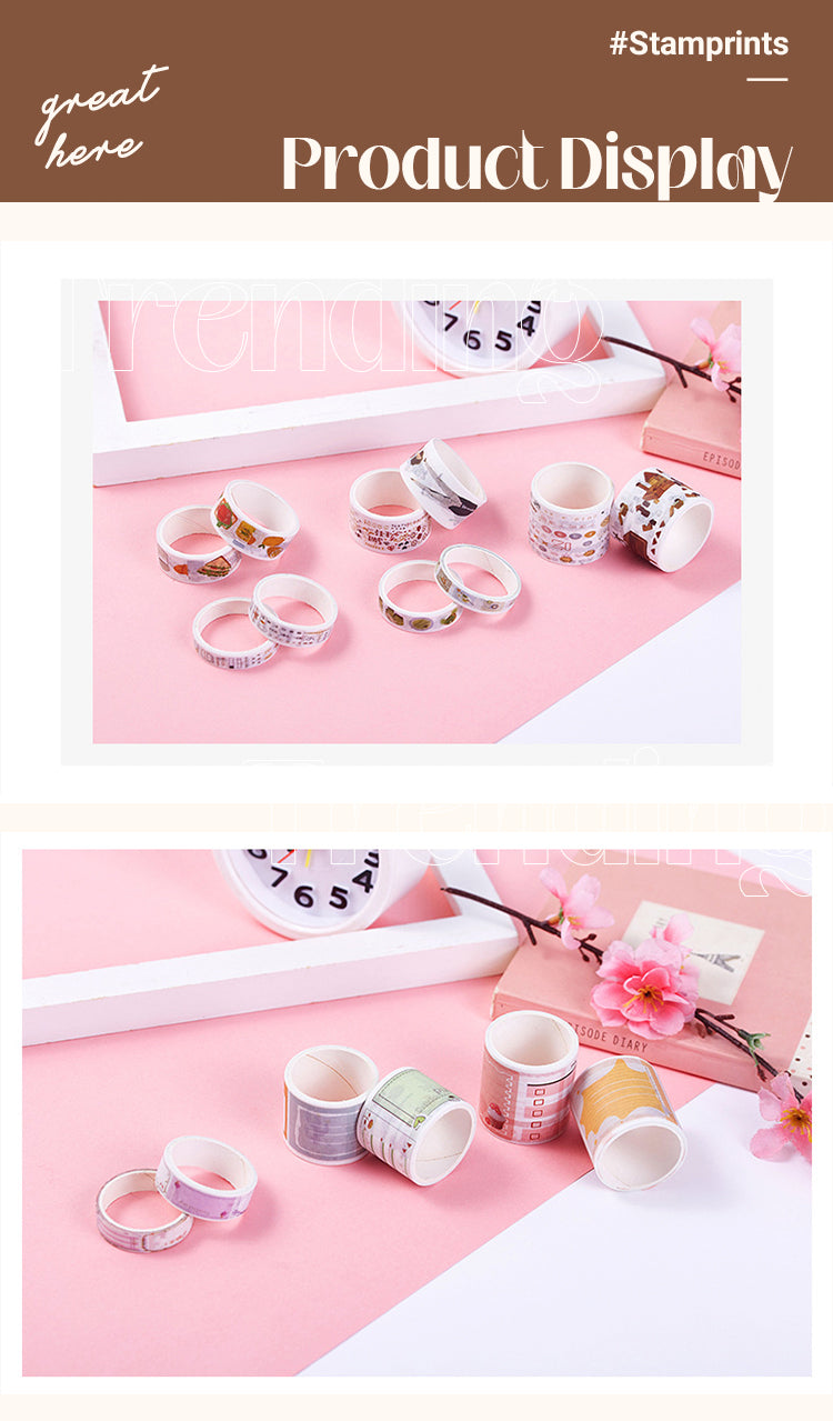 5Product Display of Cute Romantic Sakura Journal Deco Washi Tape Set