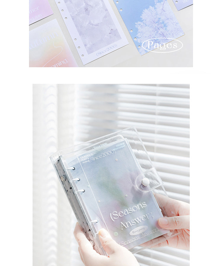 5Product Display of Four Seasons Scenery Clear PVC Binder Notebook3
