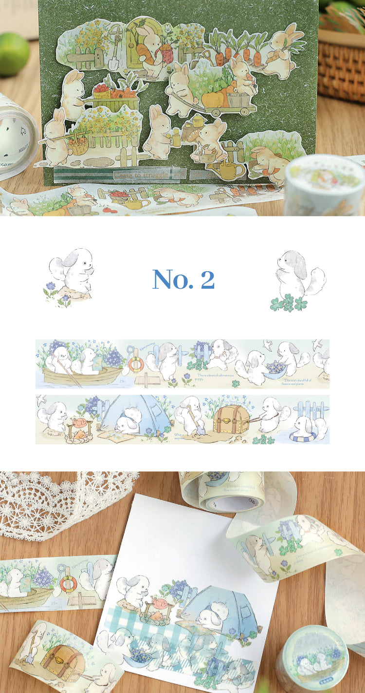 Decoendiy 18 Rolls Cute Kawaii Animal Washi Tape, Cute Cat Dog Bunny Print  Washi Tape Set Colorful Cartoon Animals Masking Tapes Decorative Paper Tape