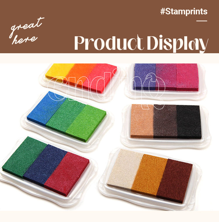 5Product Display of Pearlescent Multicolor 3-Color Gradient Ink Pad