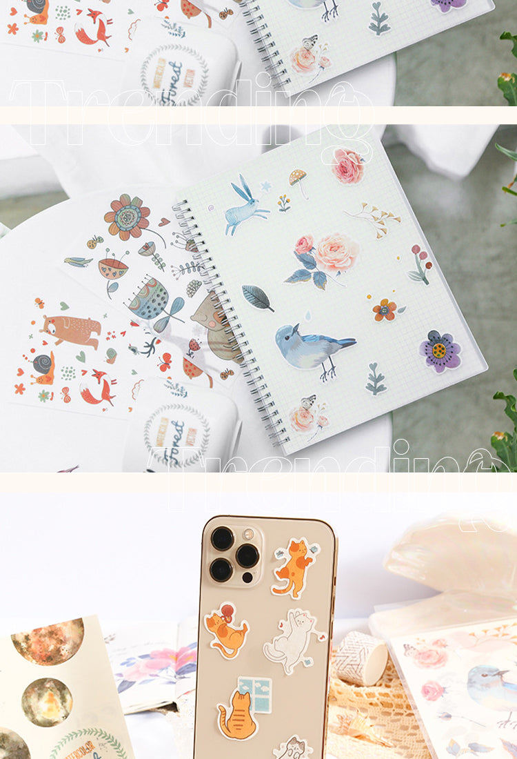 5Product Display of Refreshing Plant Animal Planet Food Washi Sticker2