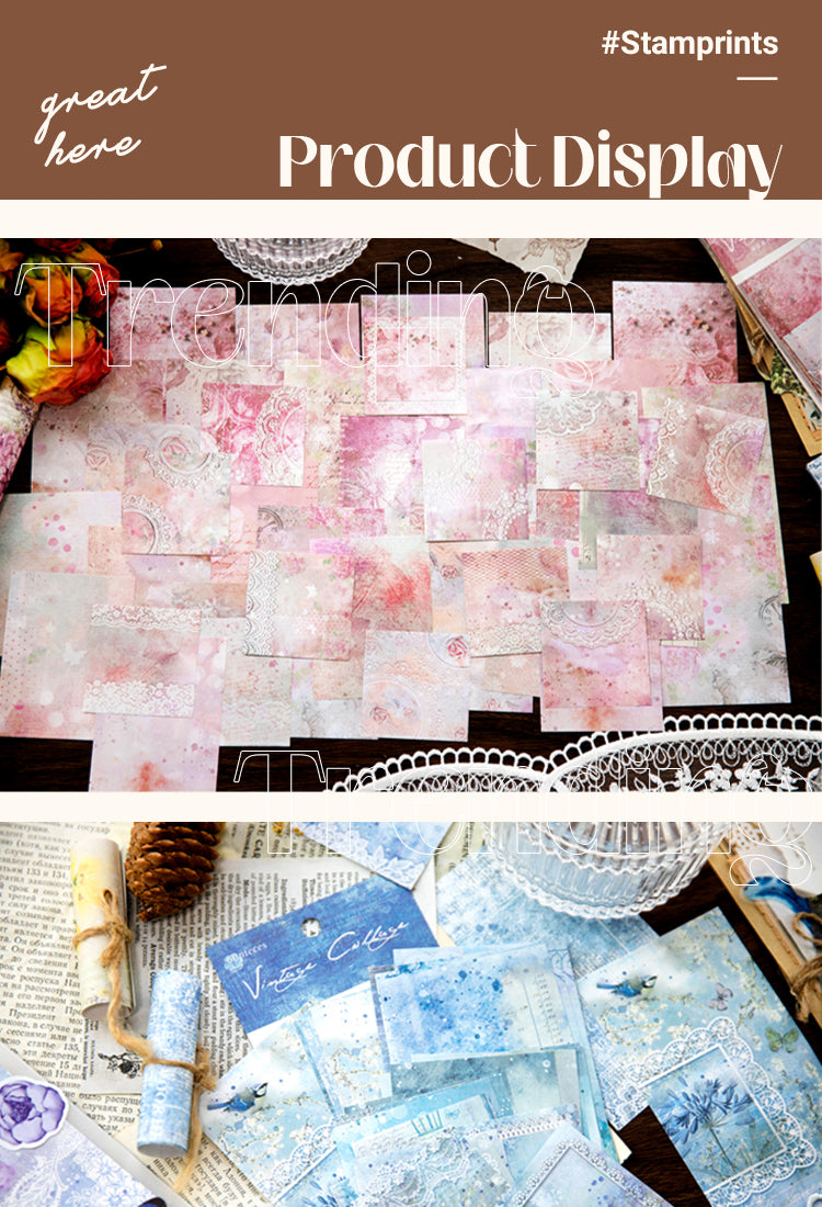 Romantic Milky Way Refreshing Floral Scrapbook Paper - Perfect for