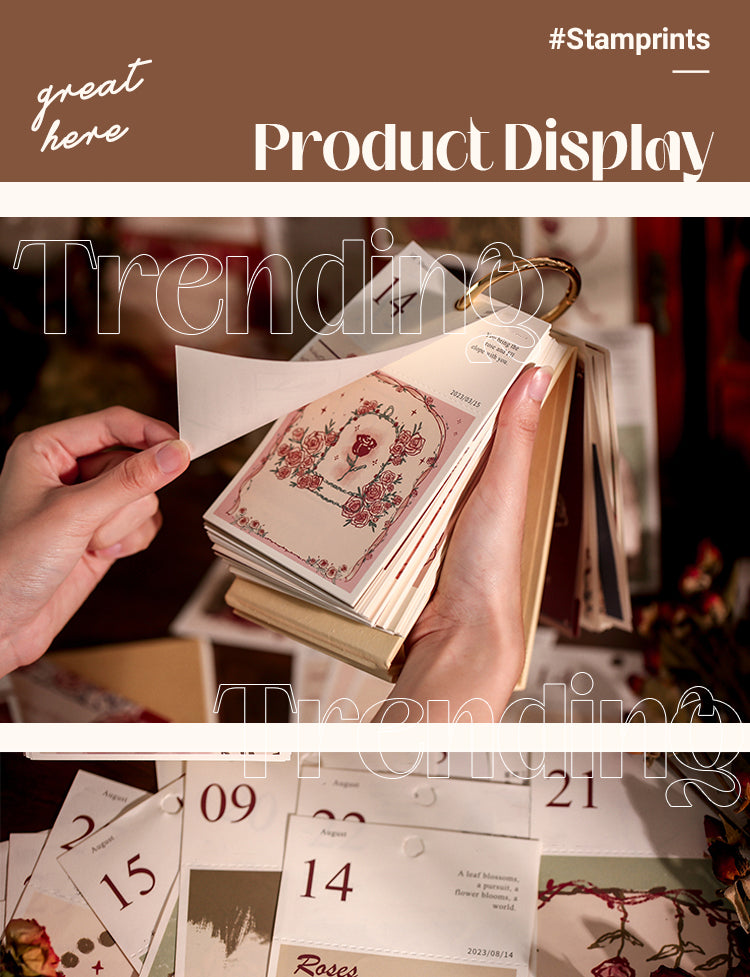 5Product Display of Rose of Time Mini Desk Calendar1