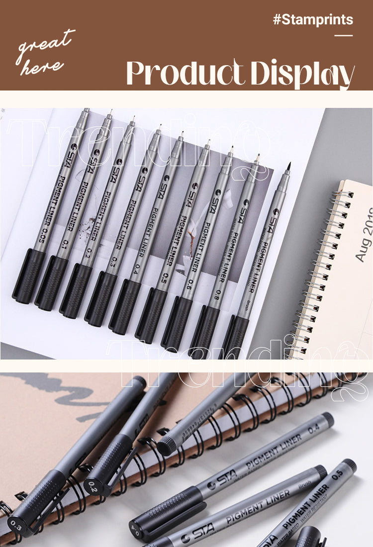 5Product Display of STA Hand-Paint Waterproof Signature Pen Outline Pen1
