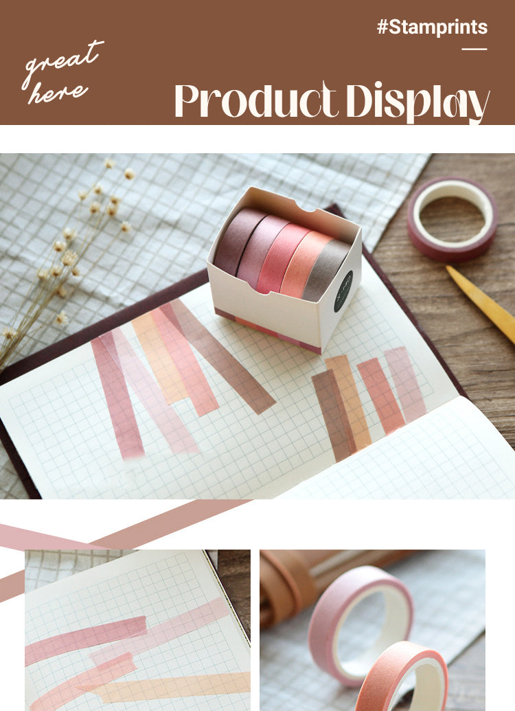 5Product Display of Simple Pure Color Washi Tape Set1