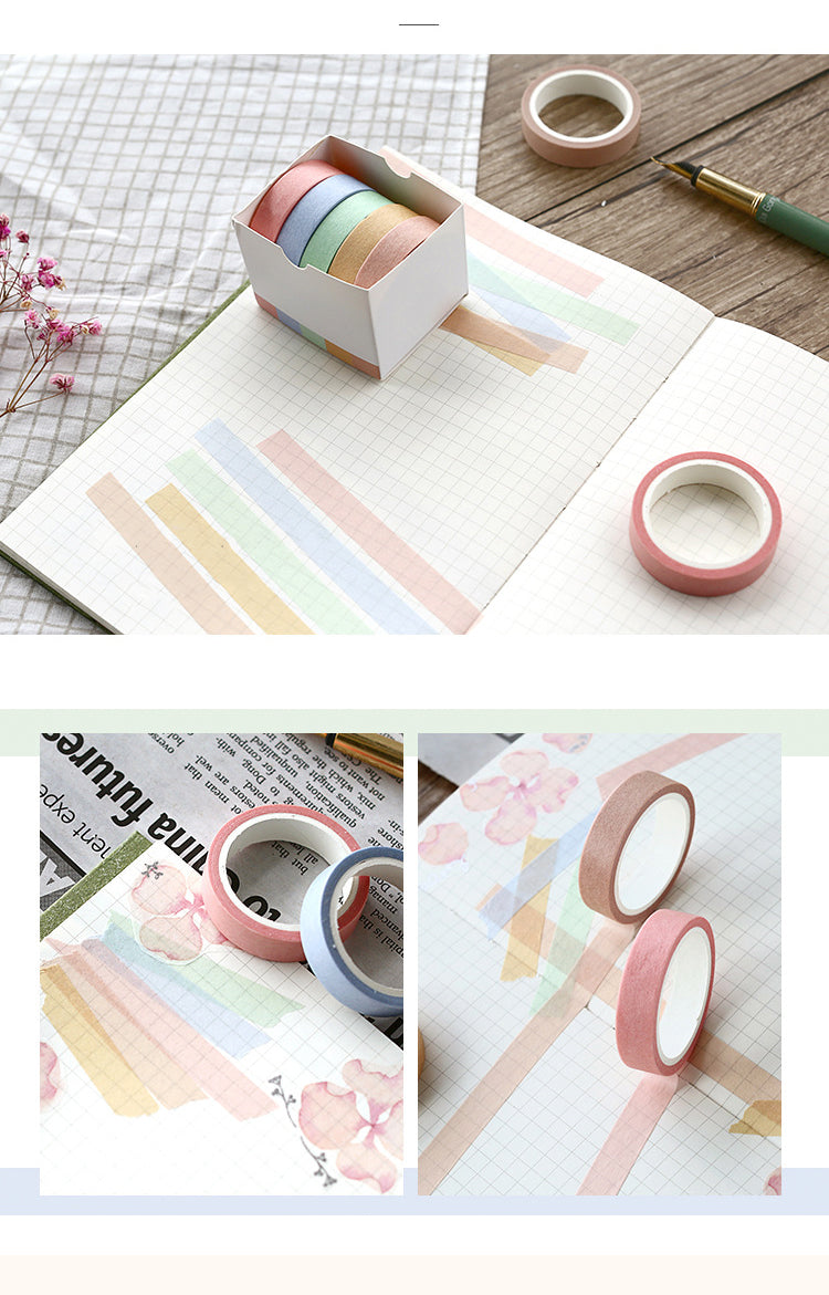 5Product Display of Simple Pure Color Washi Tape Set10