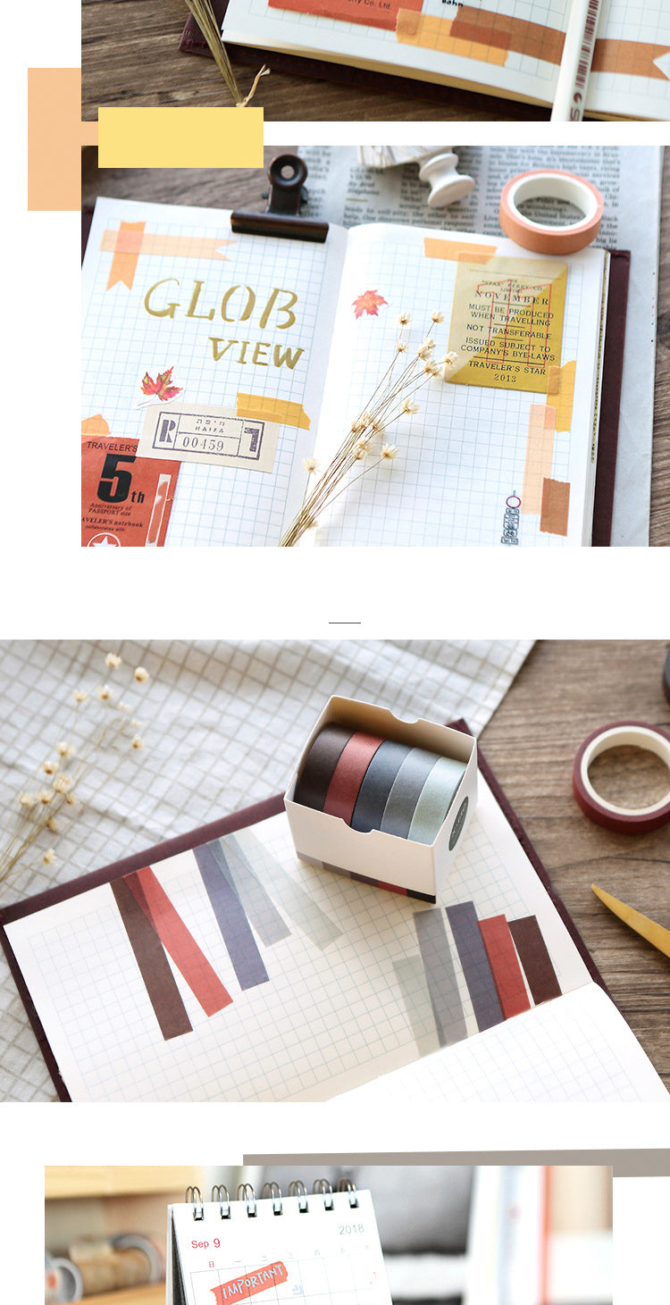 5Product Display of Simple Pure Color Washi Tape Set4