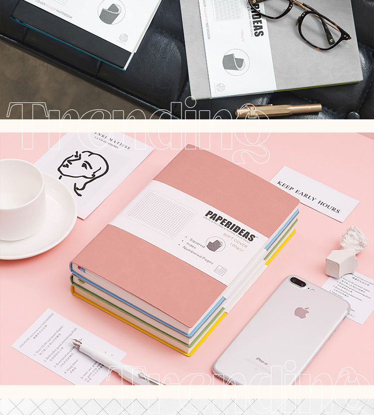 5Product Display of Simple Soft Cover Bullet Journal Notebook2
