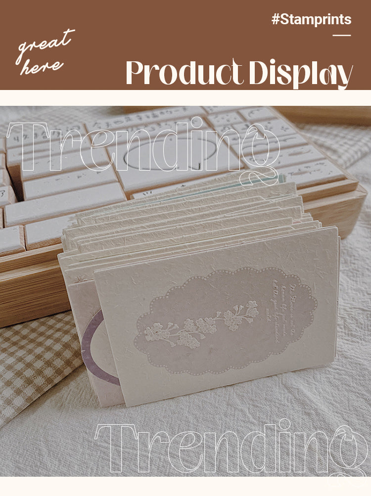 5Product Display of Simple White Embossed Hang Tag Journal Material Pack