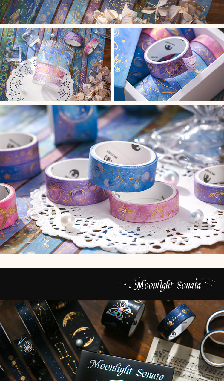 5Product Display of Starry Night Vintage Oil Painting Washi Tape Set3