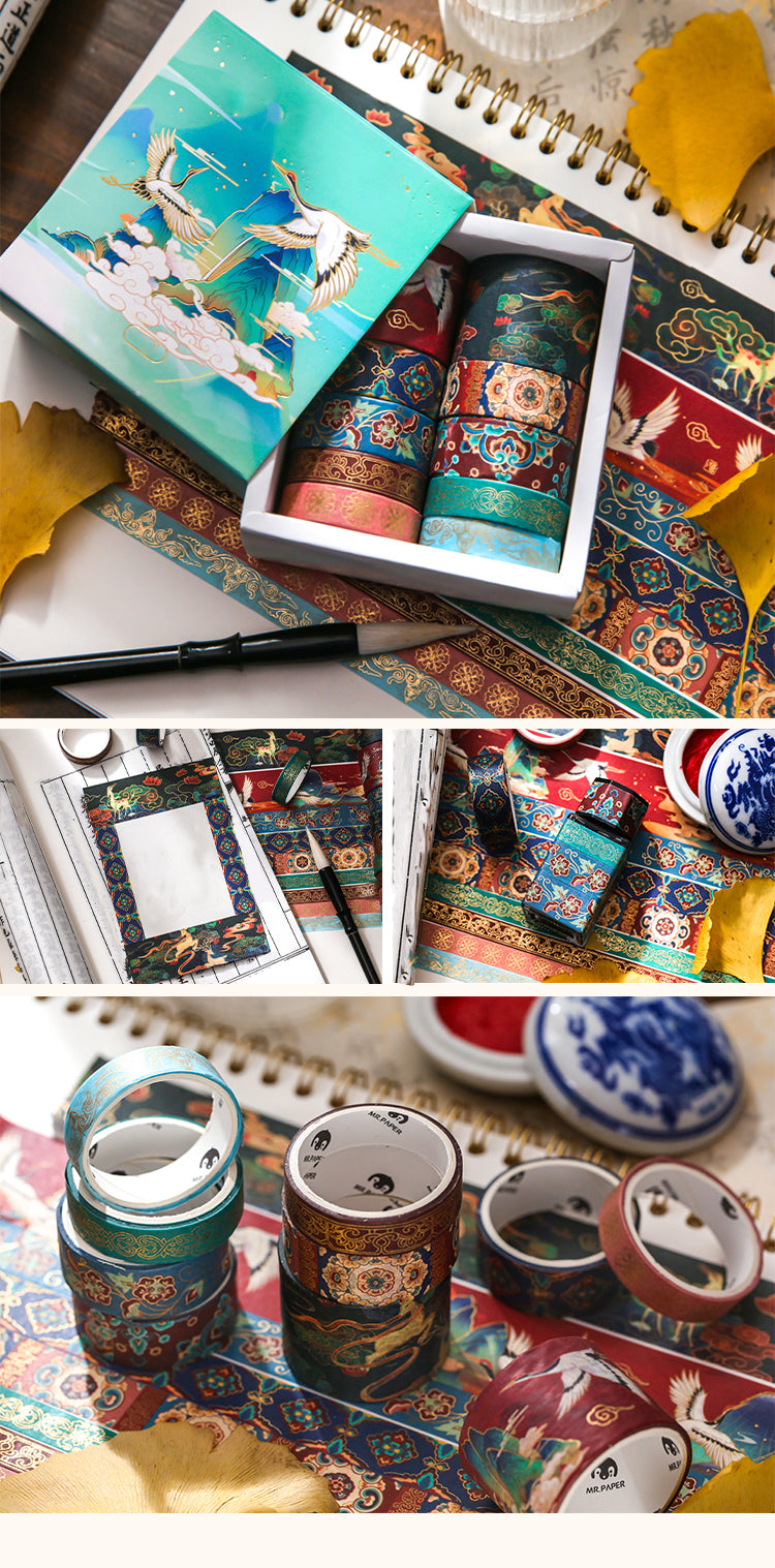 5Product Display of Starry Night Vintage Oil Painting Washi Tape Set5