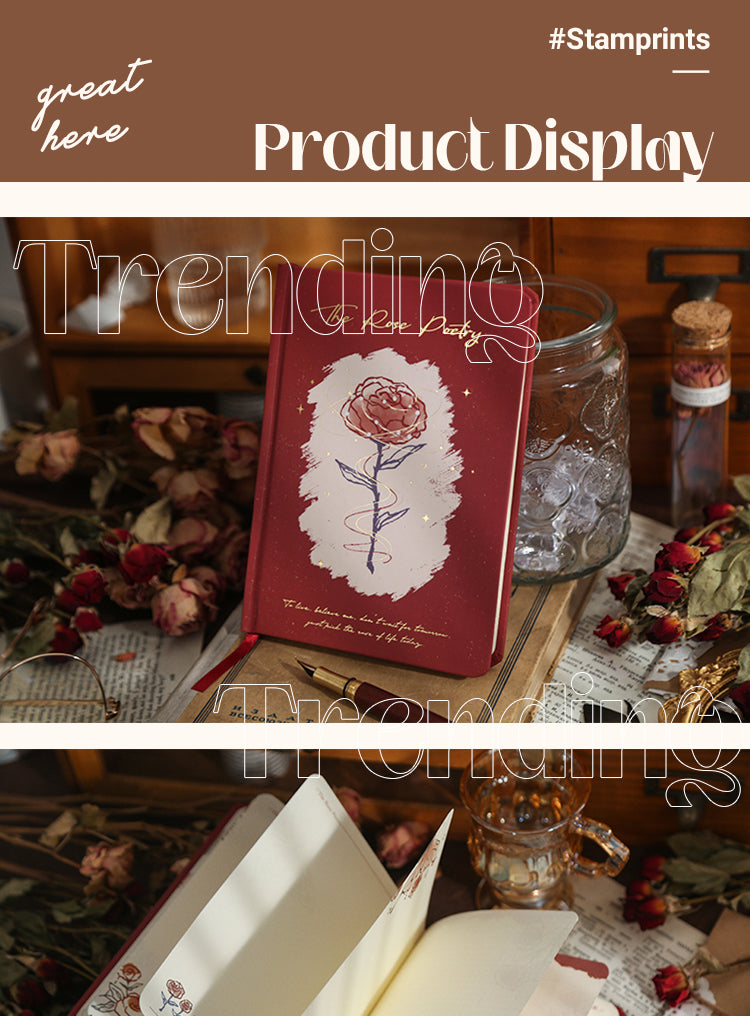 5Product Display of The Rose Poetry Hardcover Notebook1