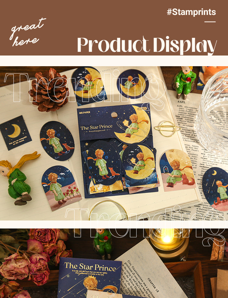 5Product Display of The Star Prince Cartoon Character Illustration Gift Box Stationery Set 1