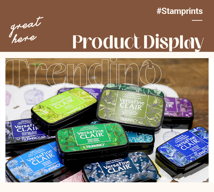 Versafine Clair Ink Pad, Tsukineko Rubber Stamp Ink Pad, Fast Drying Oil  Based Pigment Ink 