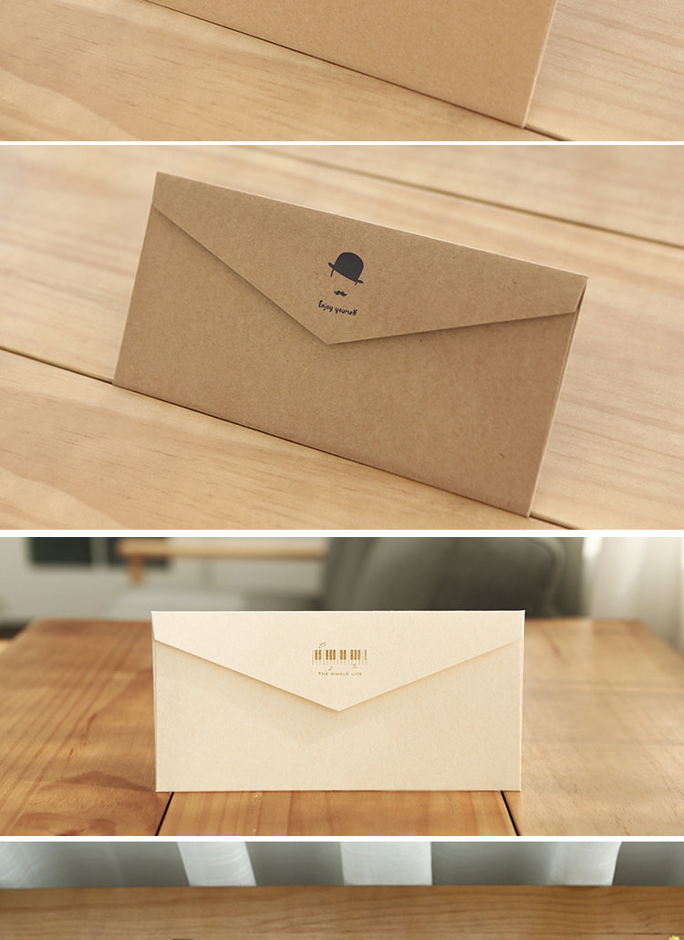 5Product Display of Vintage Business Foil Stamping Kraft Invitation Envelope3