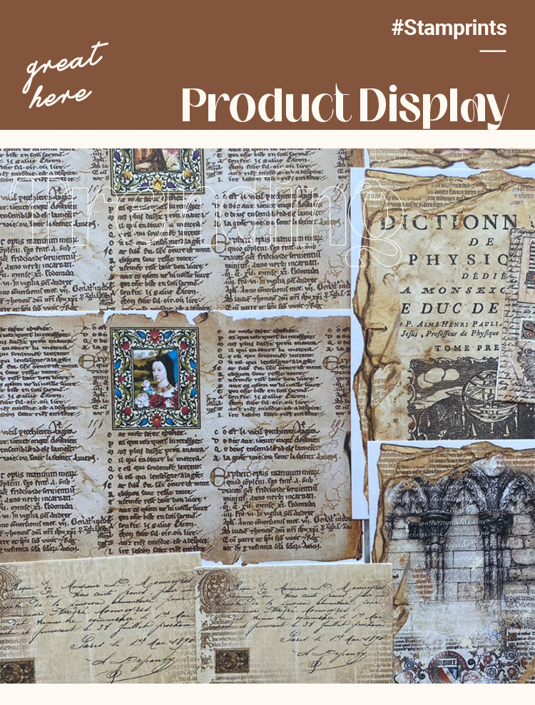 5Product Display of Vintage English Architecture Baroque Junk Journal Material Paper